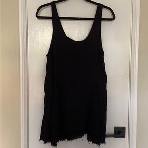 Free People Black Dress w/ Ruffled Sides
